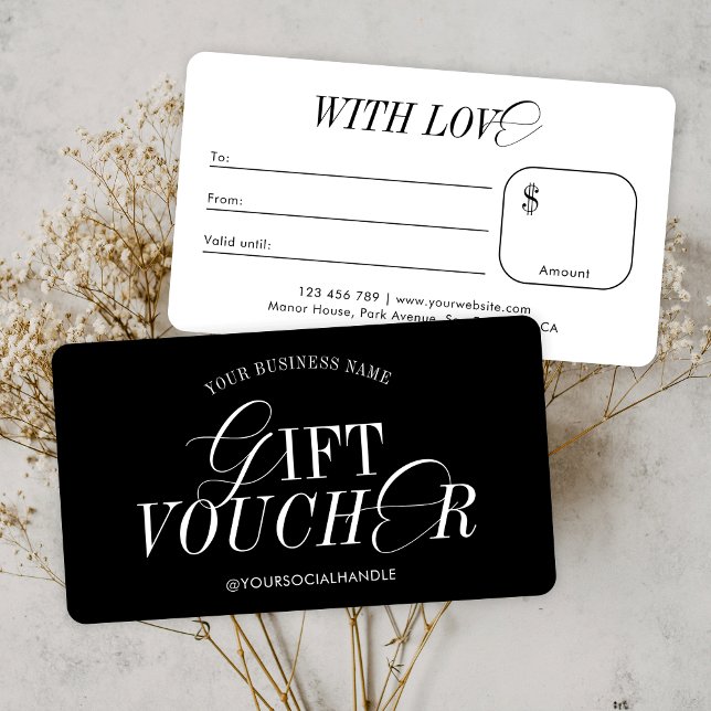 Bolso de regalo de empresa elegante y nostálgico m (Embrace the nostalgia with this elegant business gift voucher design)