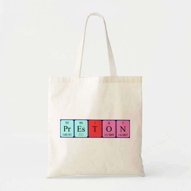 Bolso de tabla periódica de Preston (Frente)