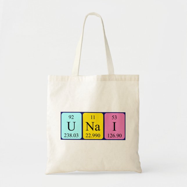 Bolso de tabla periódica de Unai (Frente)