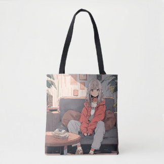 Bolso De Tela トートバッグ・Cafeベージュ|寿司娘 GenerativeAI