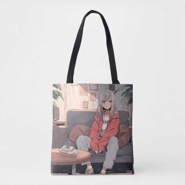 Bolso De Tela トートバッグ・Cafeベージュ｜寿司娘 GenerativeAI (Anverso)