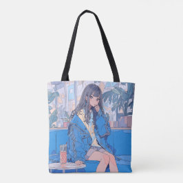 Bolso De Tela リバーシブル・トートバッグcafe|寿司娘 GenerativeAI