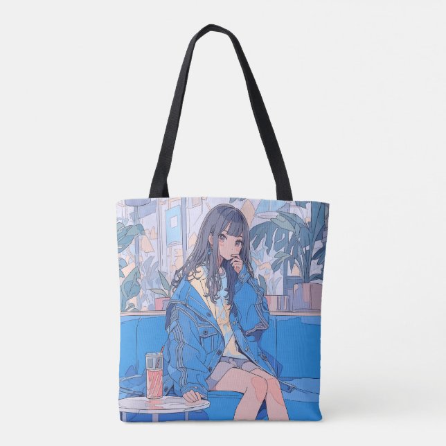 Bolso De Tela リバーシブル・トートバッグcafe｜寿司娘 GenerativeAI (Reverso)