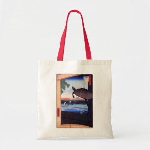 Bolso De Tela 亀と富士山, tortuga y el monte Fuji, Hiroshige, Ukiyoe
