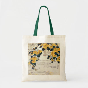 Bolso De Tela 吹 山, 北 flor 斎 amarilla, Hokusai, Ukiyo-e