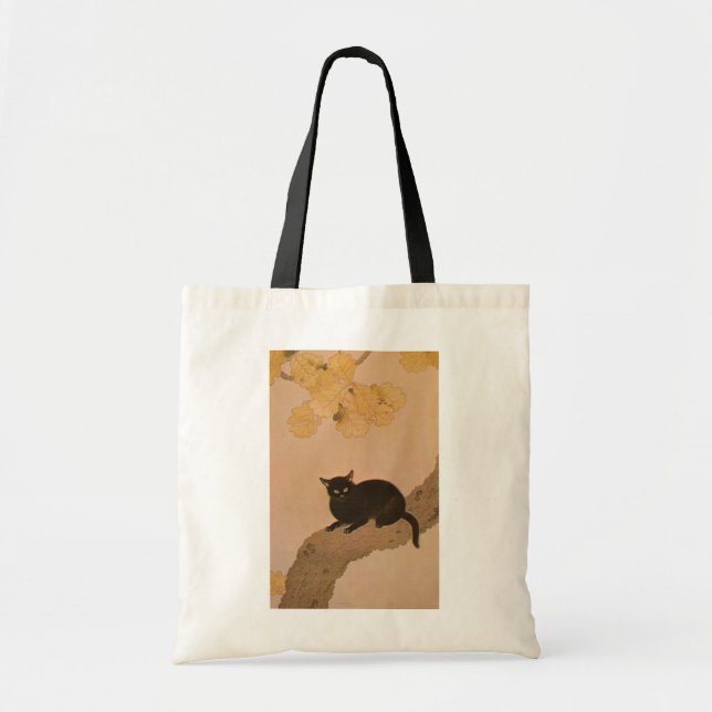 Bolso De Tela 猫 黒, 春 草 gato negro, Shunsō (Frente)