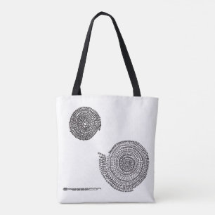 BOLSO DE TELA 白 地 に"縁 荼"・・・・・・・・・・・・・・・・ 結