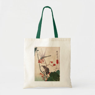 Bolso De Tela 花 に・ボ, 広 Dragonfly, Hiroshige, Ukiyo-e