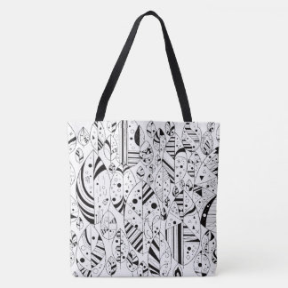 BOLSO DE TELA 葉っぱと猫。