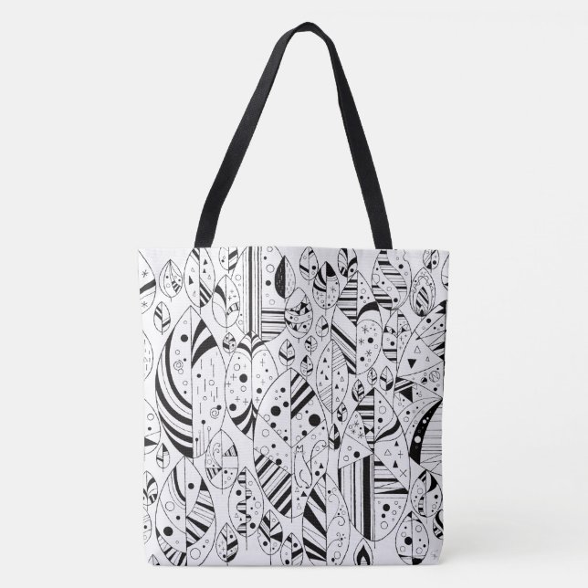 BOLSO DE TELA 葉っぱと猫。 (Anverso)