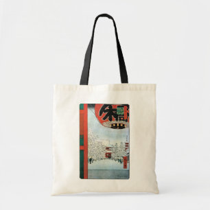Bolso De Tela 雪 の 浅 草, 広 Nieve 重 en Asakusa, Hiroshige Ukiyoe