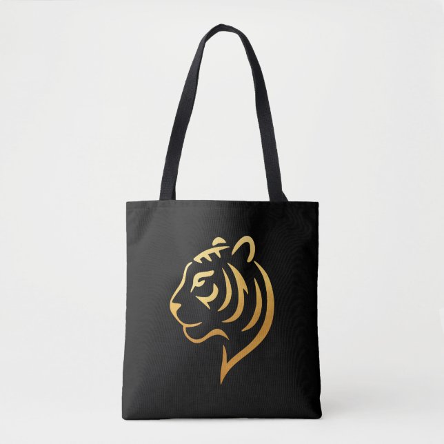 Bolso De Tela 黄金の虎 Gold Tiger – Japanese Minimalist (Anverso)