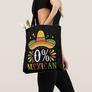 Bolso De Tela 0% mexicano Cero % Funny Cinco De Mayo