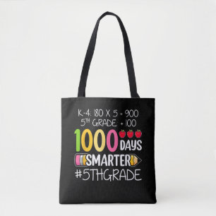 Bolso De Tela 1000 Días Más Inteligente Quinto Grado 5to Maestro