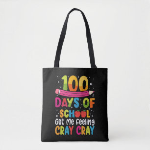 Bolso De Tela 100 Días De Escuela Me Hacen Sentir Loco Loco