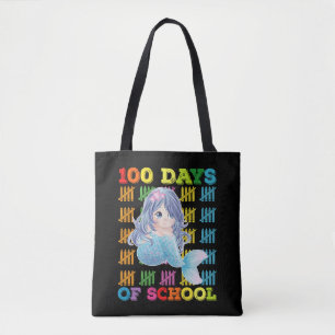 Bolso De Tela 100 Días De Escuela Sirena Profesor Estudiante