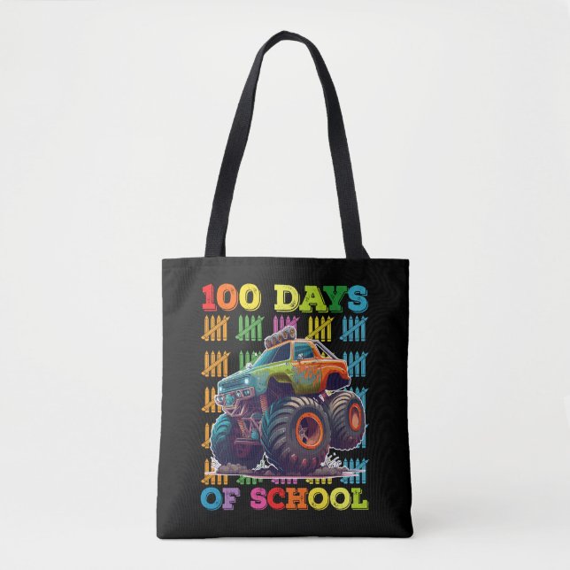 Bolso De Tela 100 Días De Estudiante De Monstruo Escolar (Anverso)