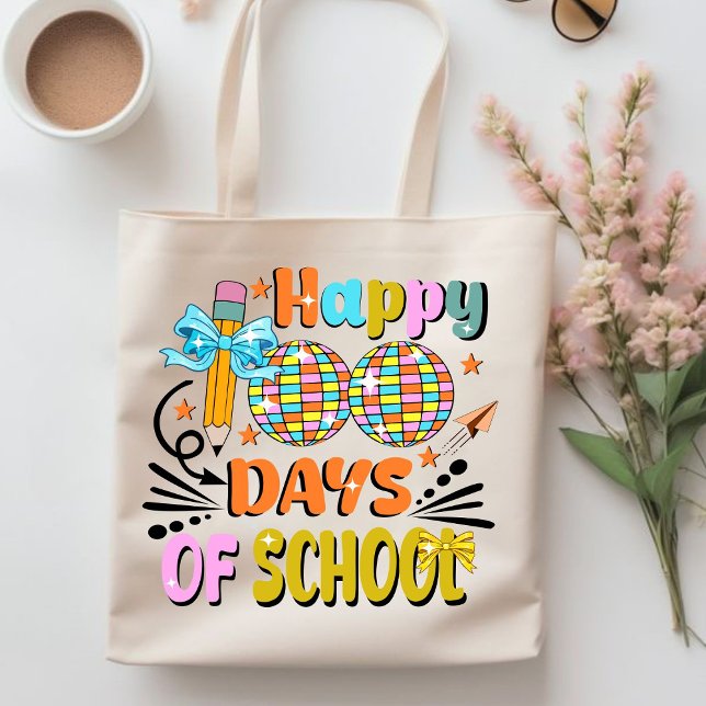 Bolso De Tela 100 días escolares PROFESOR. Valoración del profes (happy 100 days of school tote bag, teacher gift, teacher appreciation tote bags, teacher)