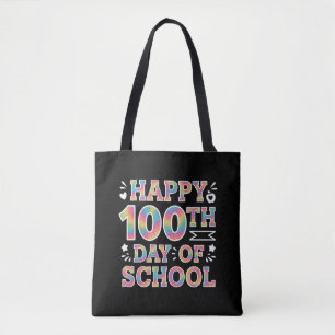Bolso De Tela 100 días felices del Día del Arco Escolar 100 días