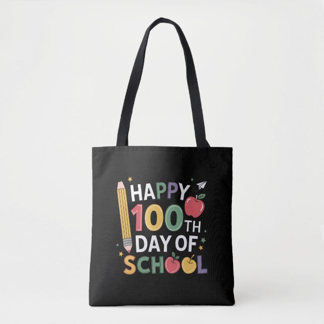 Bolso De Tela 100 días felices para los maestros (Anverso)