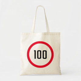 Bolso De Tela 100 Rótulo rojo de límite máximo de velocidad | Bo