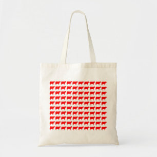 Bolso De Tela 100 vacas - rojas