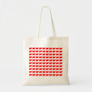 Bolso De Tela 100 vacas - rojas