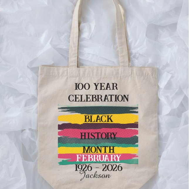 Bolso De Tela 100 year celebration black history month 2026 (Subido por el creador)