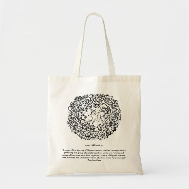 Bolso De Tela 101FriendsCoverDraftSmall2, www.101friends.ca " (Frente)