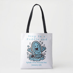 Bolso De Tela 11 Ene - Pase En Un Puddle Y Dplame A Su Amigo