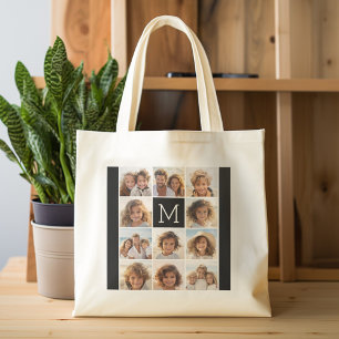 Bolso De Tela 11 Foto de Instagram Collage Personalizado Monogra