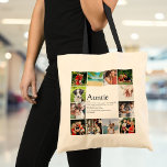 Bolso De Tela 12 Collage de fotos Mejor Tía, definición de tía<br><div class="desc">Personaliza tu Tía o Tía especial,  favorita para crear un regalo único. Una manera perfecta de mostrarle lo increíble que es cada día. Diseñado por Thisisnotme©</div>