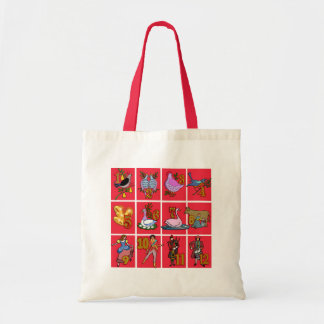 Bolso De Tela 12 días de camisetas del navidad, ropa, regalos