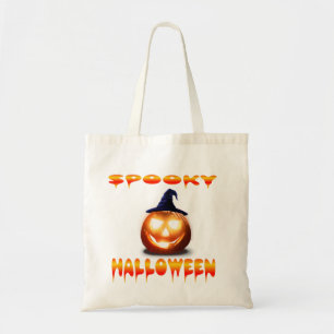 Bolso De Tela 16. Felices saludos de Halloween de la espeluznant