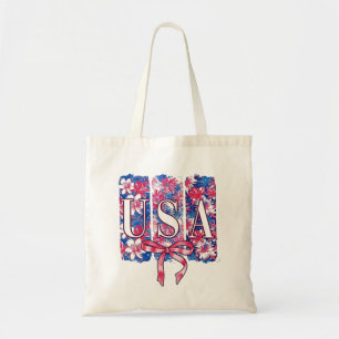Bolso De Tela 1776 América 4 de julio Flores Florales de Estados
