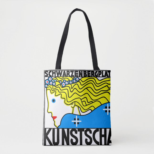 Bolso De Tela 1908 Viena Art Nouveau Show Fair Maiden (Anverso)