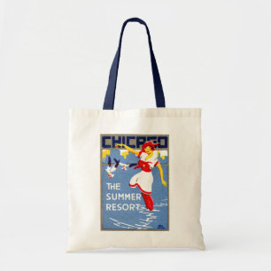 Bolso De Tela 1912 Chicago, el centro turístico de verano