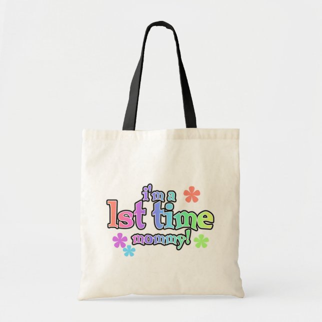 Bolso De Tela 1.ᵉʳ Camisetas y obsequios mami-arcoiris (Frente)