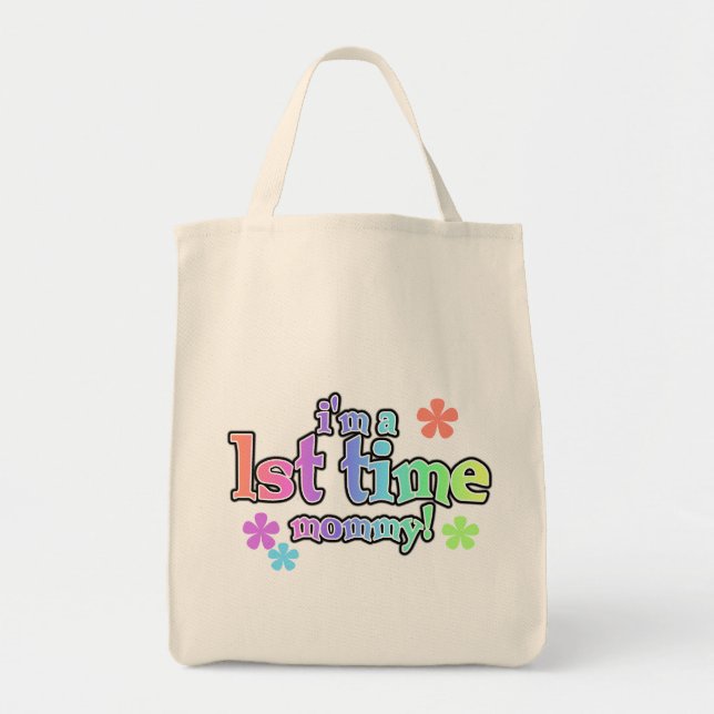 Bolso De Tela 1.ᵉʳ Camisetas y obsequios mami-arcoiris (Frente)