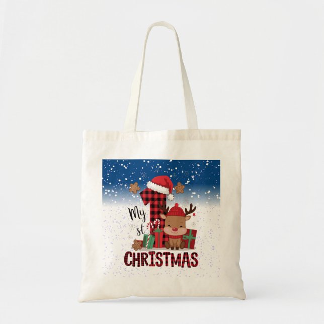 Bolso De Tela 1.ᵉʳ Navidad Leche de Nieve Blanca Leche Linfa (Frente)