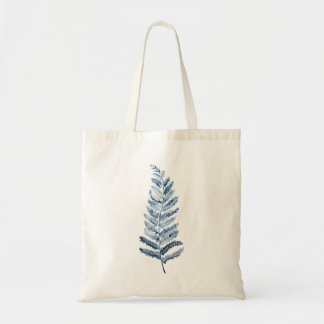 Bolso De Tela 1 acuarela de helecho índigo
