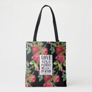 Bolso De Tela 1 Corintios 13:4 El amor es el amor del paciente e