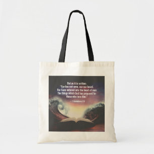 Bolso De Tela 1 Corintios 2:9 No se ha visto ni oído el ojo,