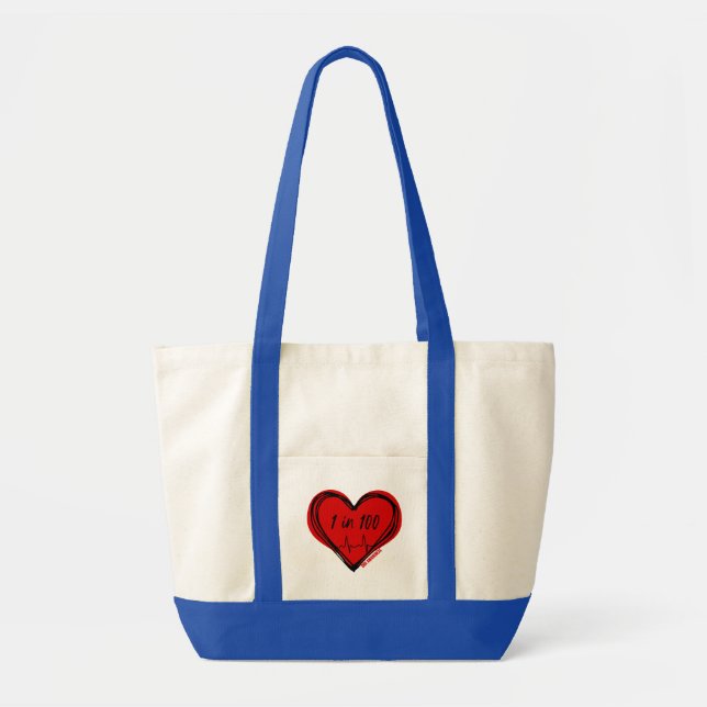 Bolso De Tela 1 de cada 100 CHD Awareness Tote Bag (Frente)