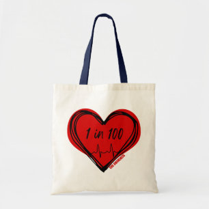 Bolso De Tela 1 de cada 100 Totes de sensibilización sobre el te