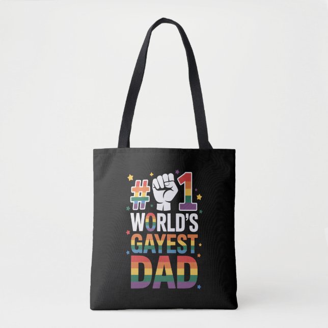 Bolso De Tela #1 Día LGBT del padre gay más gay del mundo (Anverso)