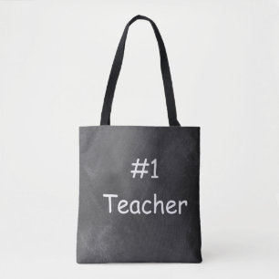 Bolso De Tela #1 Teacher Chalkboard Diseño Idea de Regalo