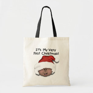 Bolso De Tela 1r navidad del bebé afroamericano