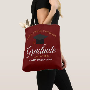 Bolso De Tela 2021 Graduación Personalizado Rojo