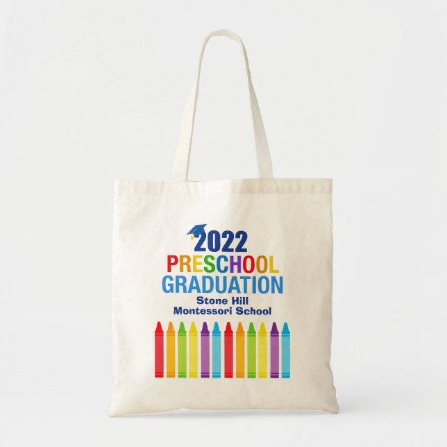 Bolso De Tela 2022 Preschool Graduation Cute Custom Graduate (Frente)